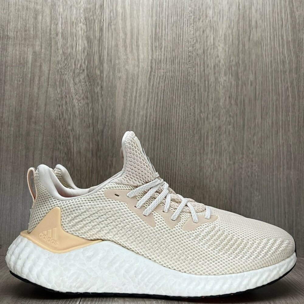 Adidas Shoes Mens 7.5 Alphaboost Ecru Tint 'Glow Orange' Running Sneakers G28565 - Picture 2 of 12